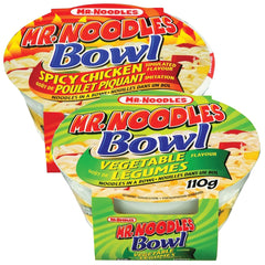 Mr. Noodles Ramen Instant Noodle Bowls 110g