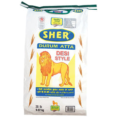 Sher Durum Atta Flour 20lbs